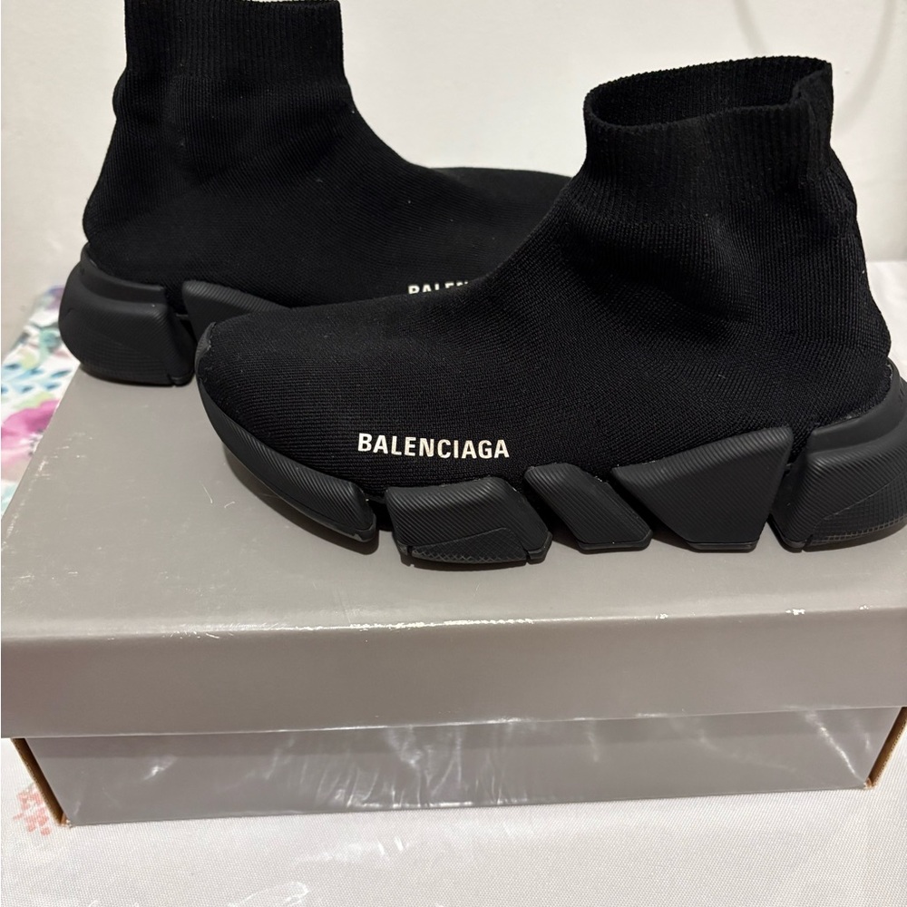 Balenciaga Black Knit Sneakers